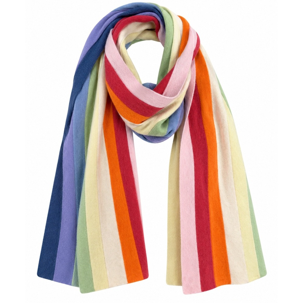 Y2KI Gap Scarf Lambswool Angora Blend Multicolor Vertical Stripe Winter Preppy